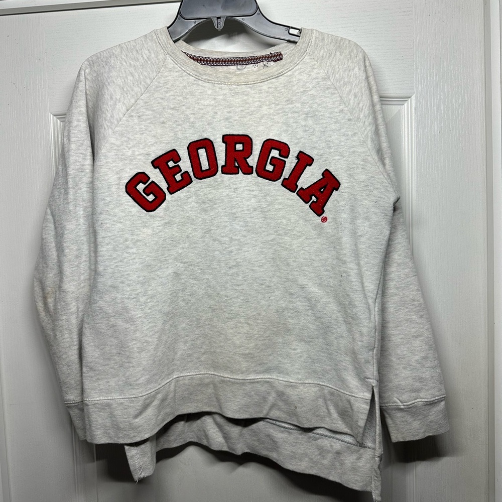 University of Georgia Women's Gray Sweatshirt Three Square by Royce Apparel M